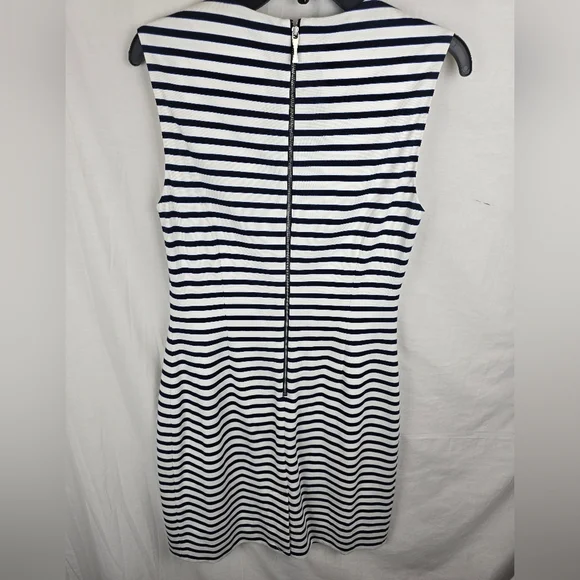 Kate Spade Navy and White Striped Sleeveless Dress Sz 10 - Picture 7 of 11